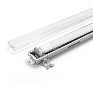 PLAFONIERA STAGNA 2 NEON LED TUBO T8 G13 60-120-150 CM 220V SOFFITTO IP65 - Foto 9