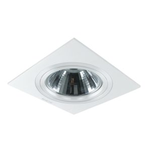 Foto principale Portafaretto orientabile AR111 da incasso 182x182mm Bianco Quadrato 1 posto Novaline