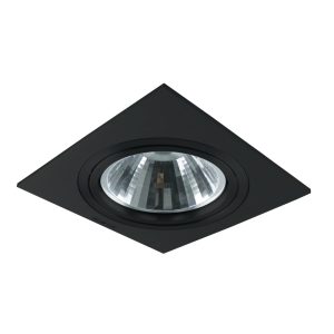 Foto principale Portafaretto orientabile AR111 da incasso 182x182mm Nero Quadrato 1 posto Novaline