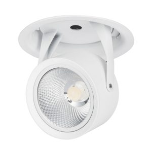 Foto principale Portafaretto orientabile ed estraibile AR111 da incasso 180mm Bianco Rotondo Novaline