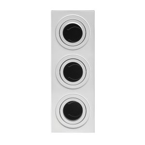 Foto principale Portafaretto orientabile GU10 / MR16 da incasso 258x90mm Bianco opaco Rettangolare 3 posti Novaline