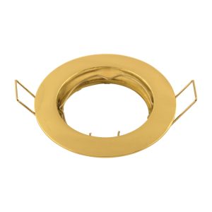 Foto principale Portafaretto orientabile GU10 / MR16 da incasso 80mm Oro Rotondo Novaline