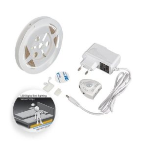 Foto principale Kit Striscia Led sottoletto 12V 3,6W SMD 2835 1,2 metri IP20 con sensore di movimento Bianco Caldo 3000K M LEDME