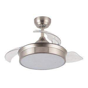 Foto principale Lampadario Ventilatore da soffitto Messe Niquel 72W illuminazione Led regolabile con telecomando M LEDME