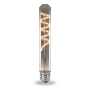 Foto principale Lampadina Led Titanio Fumé a Filamento E27 T30 a Tubo 4W decorativa Bianco caldo 2200K Novaline