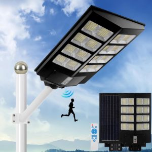 Lampione solare a LED 200W Con Pannello Solare e Telecomando Crepuscolare IP66 Lampione solare a LED 200W Con Pannello Solare e Telecomando Crepuscolare IP66