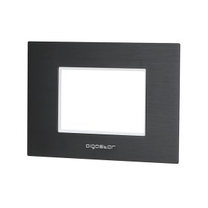 Foto principale Placca 3 moduli 503 in alluminio nera compatibile anche con BTicino Livinglight