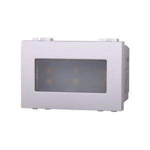 Foto principale Segnapasso Led 3 moduli 2,4W da incasso per scatola 503 bianco IP20 Bianco freddo 6000K compatibile anche con BTicino Livinglight