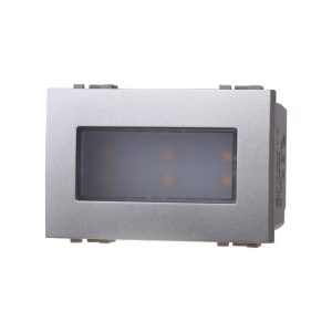 Foto principale Segnapasso Led 3 moduli 2,4W da incasso per scatola 503 grigio IP20 Bianco caldo 3000K compatibile anche con BTicino Livinglight