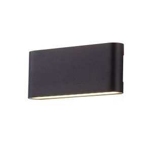 Foto principale Applique Led da parete Fine 10W Nero IP54 Bianco caldo 3000K M LEDME