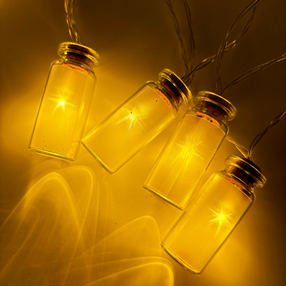 Catena Luminosa LED ENLACE 3 Metri Con 30 Sfere Di Cristallo: Luce Bianca Calda A Batteria Per Decorazioni Da Interno, Camera Da Letto E Feste
