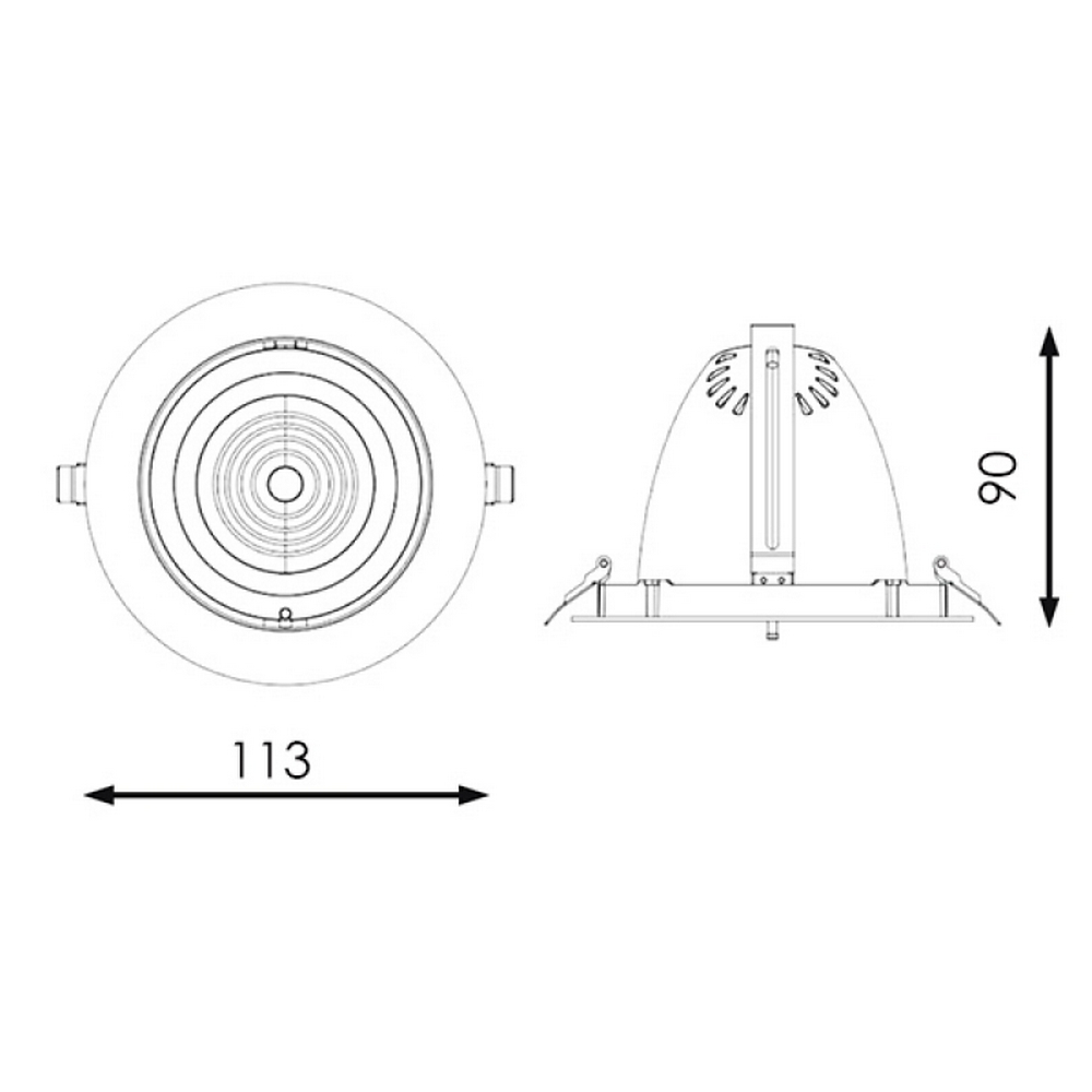 Europalamp Faretto Da Incasso LED Rotondo Extra Piatto - 3W, Bianco Freddo 6000K, Angolo 120°, Non Dimmerabile