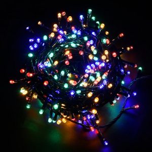 Luci LED Natale 5 Metri 50 LED RGB A Batteria - Impermeabile, Telecomando, Timer, Per Albero, Giardino, Finestre