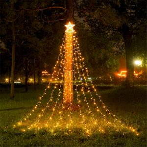 Pali luce da esterno eleganti e funzionali per decorazione luci stringa