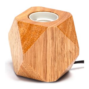Foto principale Portalampada da tavolo Rombo in legno E27 80×80 mm Aigostar