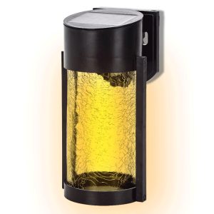 Foto principale Applique Led 2W Nero con pannello solare IP65 Bianco caldo 2700K con sensore crepuscolare Aigostar