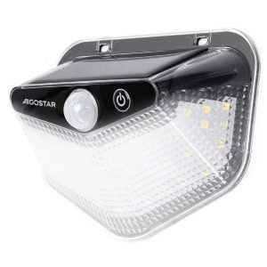 Foto principale Applique Led multiangolo 20W Nero con pannello solare IP65 Bianco freddo 6500K con sensore crepuscolare e di movimento Aigostar