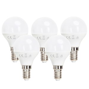 Foto principale Confezione da 5 Lampadine Led E14 G45 6W Bianco caldo 3000K Aigostar