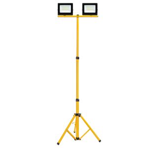Foto principale Faro Led da lavoro 2x30W Nero IP65 Bianco freddo 6500K con supporto treppiede 160cm Aigostar