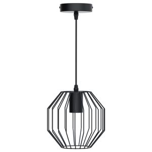 Foto principale Lampadario da soffitto Exagon Nero opaco 1 x E27 Aigostar