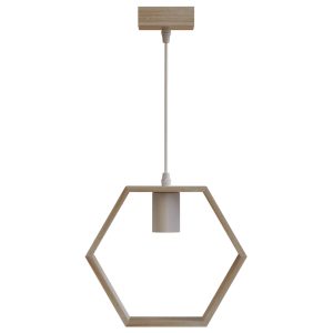 Foto principale Lampadario da soffitto Hive Marrone in legno 1 x E27 Aigostar