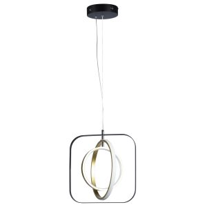 Foto principale Lampadario da soffitto Meridian Nero e oro 30W Bianco freddo 6500K Aigostar