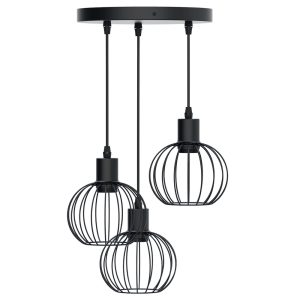 Foto principale Lampadario da soffitto Trio Nero opaco 3 x E27 Aigostar