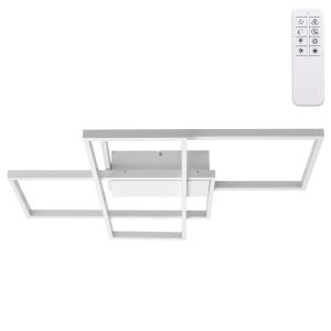 Foto principale Lampadario Led da soffitto geometrico Bianco 38W CCT temperatura colore regolabile con telecomando Aigostar
