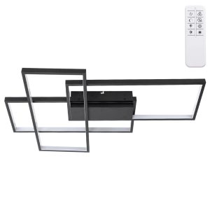 Foto principale Lampadario Led da soffitto geometrico Nero 38W CCT temperatura colore regolabile con telecomando Aigostar