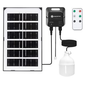 Foto principale Lampadina Led T100 35W con pannello solare IP65 Bianco freddo 6500K Aigostar