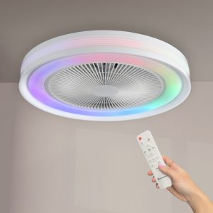 Foto principale Lampadario Ventilatore da soffitto Colours 36W illuminazione Led CCT+RGB regolabile con telecomando M LEDME