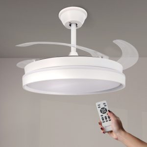 Foto principale Lampadario Ventilatore da soffitto White Afar 40W illuminazione Led CCT regolabile con telecomando M LEDME