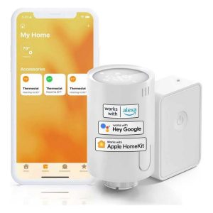 Foto principale Meross MTS150H Valvola termostatica Smart RF + Hub Smart Stazione base WiFi Homekit