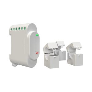 Foto principale Shelly 3EM Misuratore consumo elettrico Smart 3 canali su guida DIN + 3 Pinze amperometriche 120A monitoraggio trifase WiFi