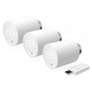 Foto principale Shelly BLU TRV Valvola termostatica Smart 3pz + Hub Shelly BLU Gateway Gen3 Wi-Fi