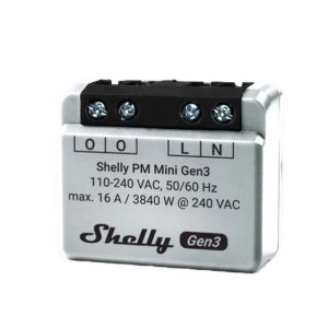 Foto principale Shelly PM Mini Gen3 16A AC Misuratore consumo elettrico Smart 1 canale WiFi Bluetooth Matter