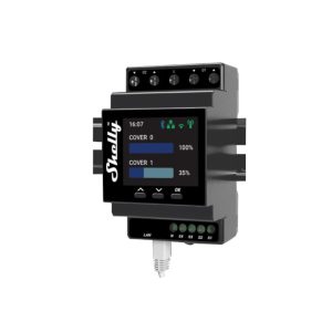 Foto principale Shelly Pro Dual Cover/Shutter PM 16A AC Interruttore relè Smart su guida DIN 2 canali Controller Tapparelle monitoraggio consumi LAN WiFi Bluetooth