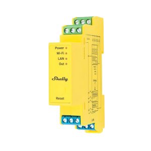 Foto principale Shelly Pro RGBWW PM 12-24V DC Controller dimmer Strisce Led Smart su guida DIN monitoraggio consumi LAN WiFi Bluetooth
