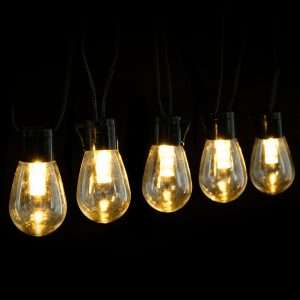 Foto principale Catena luminosa a Led decorativa a energia solare 10 metri 20 lampadine trasparenti Bianco caldo Aigostar