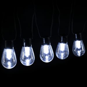 Foto principale Catena luminosa a Led decorativa a energia solare 10 metri 20 lampadine trasparenti Bianco freddo Aigostar