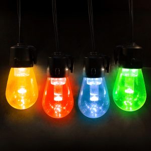 Foto principale Catena luminosa a Led decorativa a energia solare 10 metri 20 lampadine trasparenti RGB Aigostar