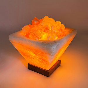 Foto principale Lampada di Sale Himalayano Rosa naturale Braciere Piramide Capovolta 7Kg