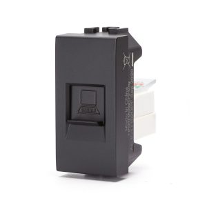 Foto principale Presa Dati LAN RJ45 Cat5e UTP nera compatibile anche con BTicino Livinglight