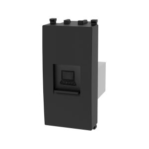 Foto principale Presa Dati LAN RJ45 Cat5e UTP nera compatibile anche con Vimar Plana