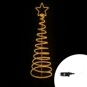 Foto principale Albero luminoso a spirale da 1200 Led Neon Flex altezza 1,80 metri Bianco Caldo Wisdom