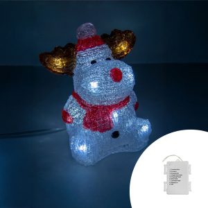 Foto principale Alce luminosa 3D 30 Led 15cm in acrilico a batteria Wisdom