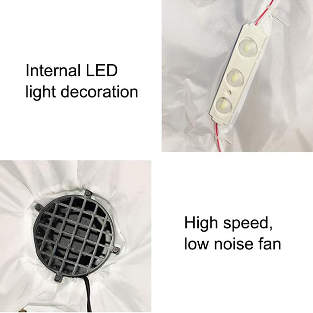 Arco gonfiabile con Babbo Natale e Pupazzo di neve 2,4 metri da esterno Wisdom - Foto 5