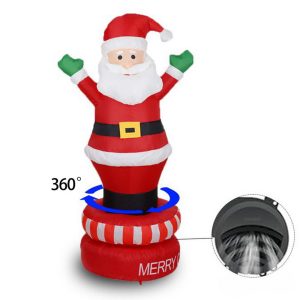 Foto principale Babbo Natale gonfiabile 2,4 metri con base girevole 360 gradi da esterno Wisdom
