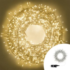 Foto principale Catena di luci 25 metri da 500 Led Bianco Caldo con cavo trasparente Wisdom