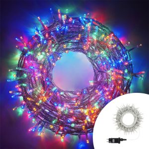 Foto principale Catena di luci 25 metri da 500 Led Multicolore con cavo trasparente Wisdom
